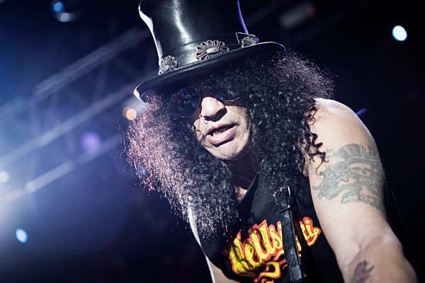 The American musician and guitarist Slash performs a live concert with Myles Ken
