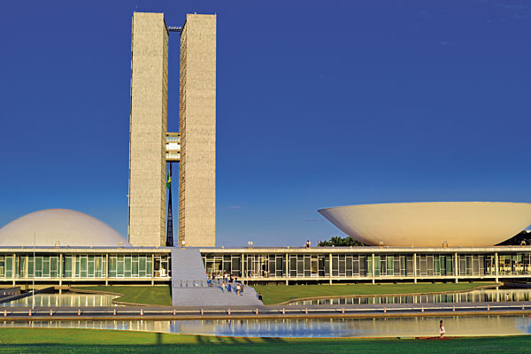Brasilien, Brasilia: Nationalkongress von Oscar Niemeyer