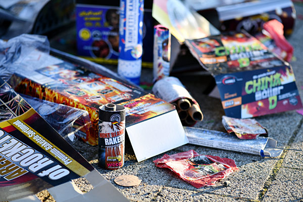 Abgebranntes Feuerwerk