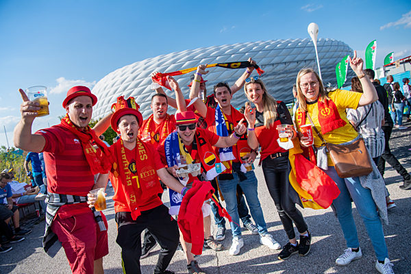 Fußball EM - Vor dem Spiel Belgien - Italien