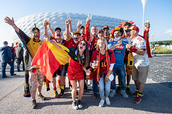 Fußball EM - Vor dem Spiel Belgien - Italien