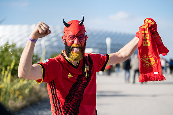 Fußball EM - Vor dem Spiel Belgien - Italien