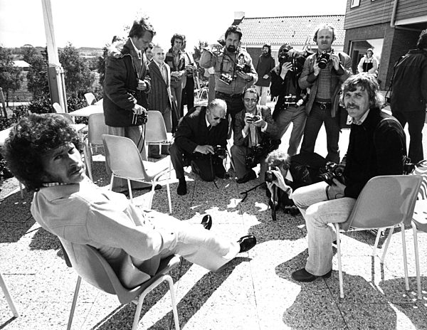 Fußball-WM '74: Paul Breitner vor Medienvertretern