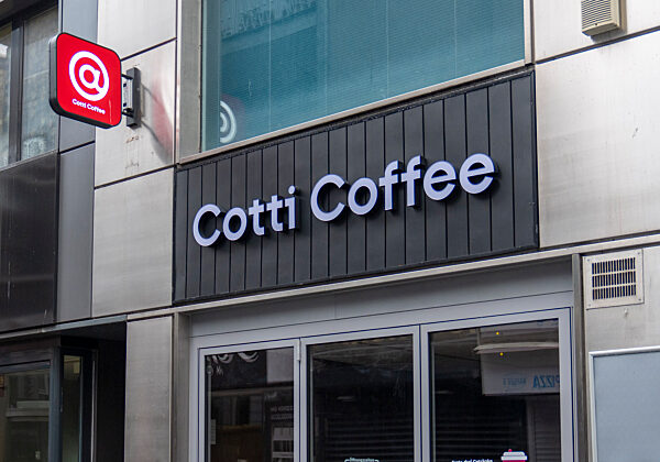 Cotti Coffee branch in downtown Cologne. The Chinese coffee hous