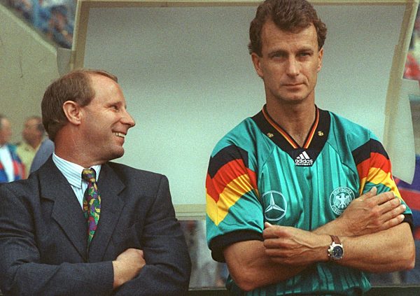 Fußball: Berti Vogts und Rainer Bonhof 1992
