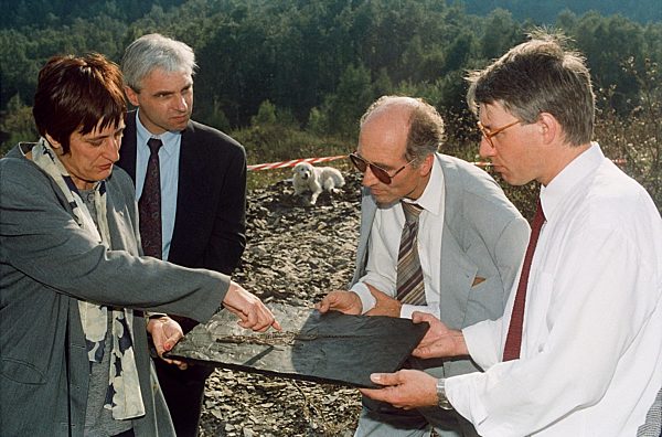 UNESCO-Delegation in der Grube Messel in Hessen