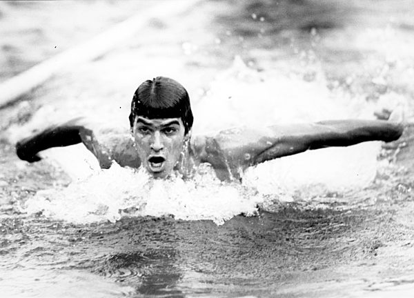 DDR - Schwimmen - Mark Spitz in Leipzig 1971 in Aktion