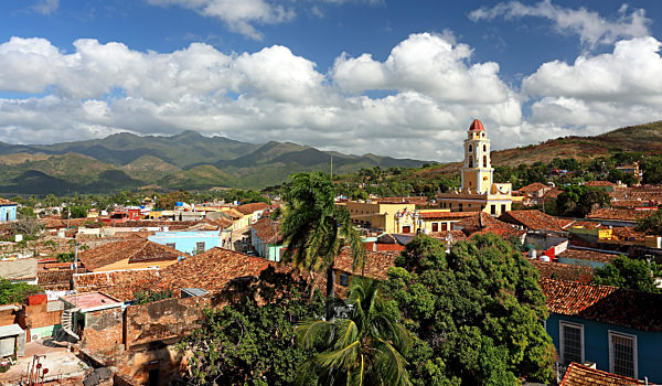 Blick auf die Stadt vom Turm des Museo Historico in Trinidad, view of Trinidad from the tower of the Museo Historico