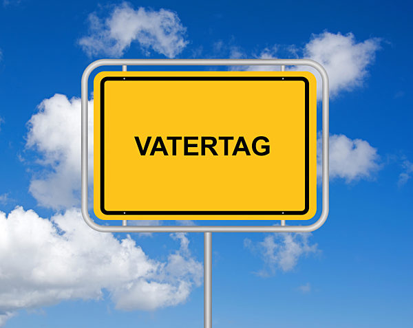 Ortsschild Vatertag, city limit sign Vatertag, Father's day