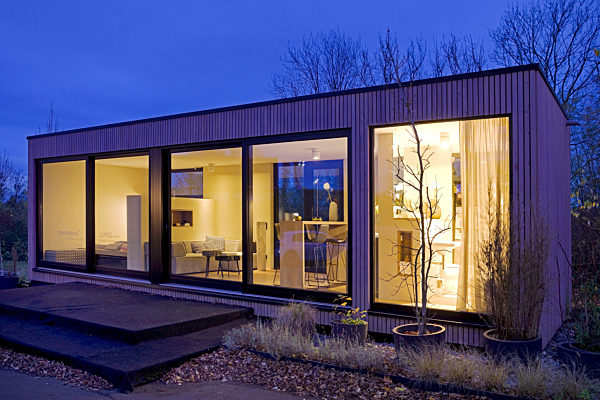 Tiny House, Wohnen, Schlafen, Kochnische und Bad auf 40 Quadratmeter, Ausstellungshaus, tiny house, living, sleeping, kitchenette and bathroom on 40 square meters, exhibition house