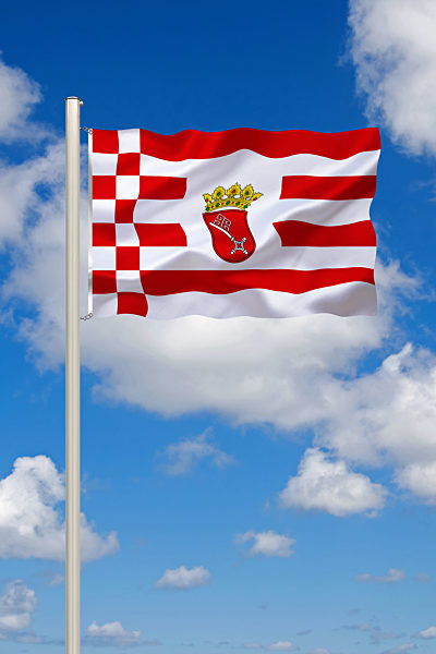 Landesflagge von Bremen, Landesdienstflagge, Flag of Bremen