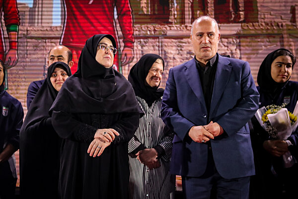 Iran women's team footballers retrun home