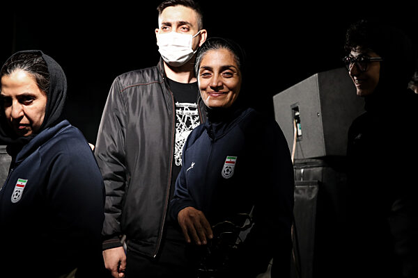 Iran women's team footballers retrun home