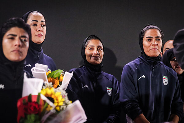 Iran women's team footballers retrun home