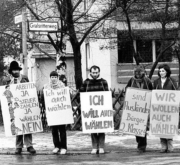 Ausländer protestieren für Wahlrecht in West-Berlin