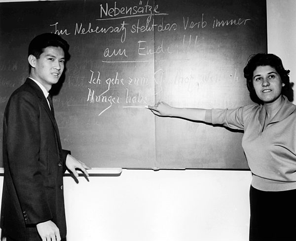 German lesson in the Goethe-Institute