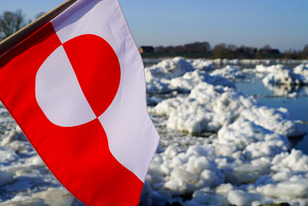 cntv-Groenland Flagge im Ewigen Eis