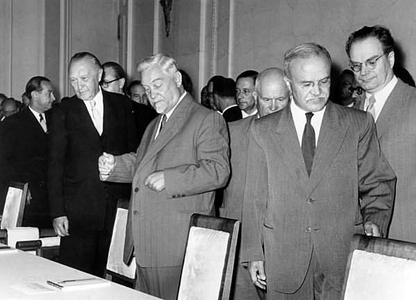 Adenauer during Soviet-German talks