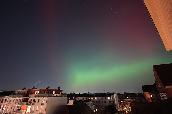 Polarlichter über Hamburg