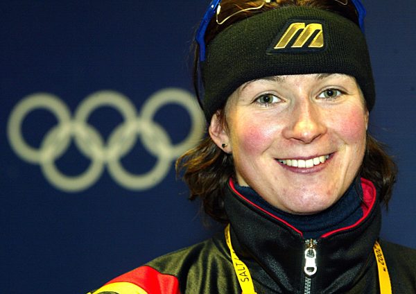 Salt Lake City 2002: Claudia Pechstein ist guter Dinge