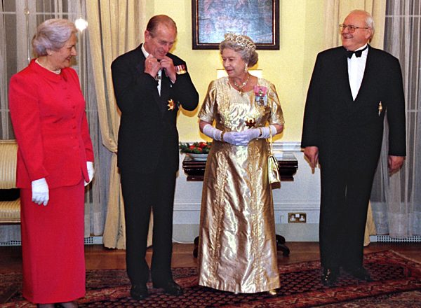 Bundespräsident Herzog gibt Bankett für die Queen