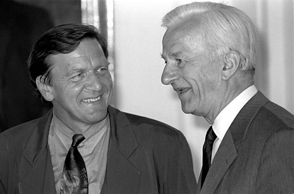 Gerhard Schroeder and Richard von Weizsaecker