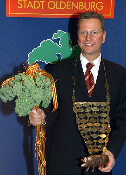Westerwelle ist neuer Grünkohlkönig von Oldenburg
