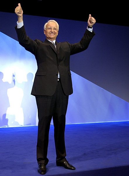 Stoiber auf Wahlkampf-Abschlussveranstaltung in Berlin