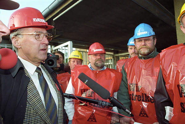 Metaller-Streik (Archivfoto und Text 1993)