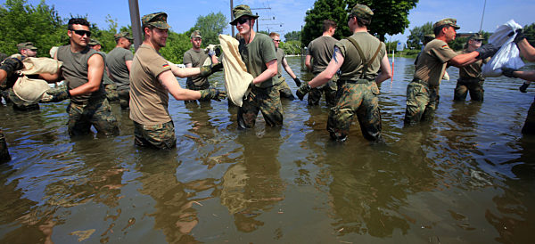 Hochwasser in Sachsen-Anhalt - Magdeburg