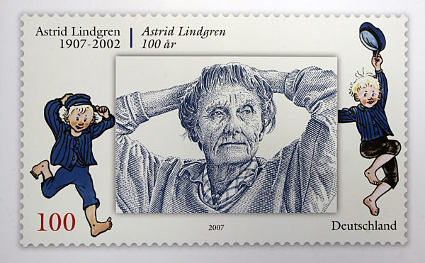 Blick auf die Abbildung der Sonderbriefmarke "100...