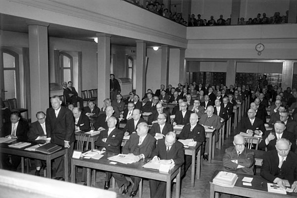 Session of the federal state parliament of Baden-Württemberg in 1956