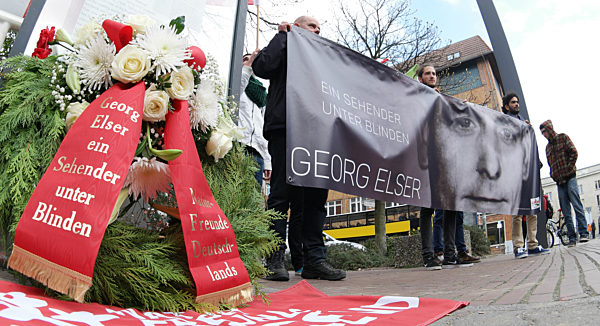 Kranzniederlegung für den Hitler-Attentäter Georg Elser