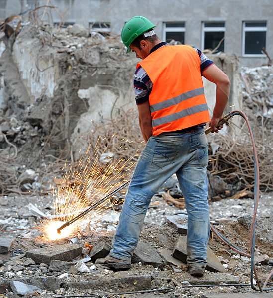 Abrissbaustelle in Hamburg
