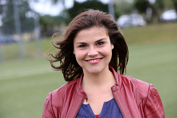 Dreharbeiten mit Katharina Wackernagel in Hamburg