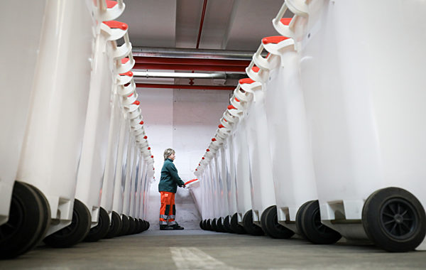 Wahlurnen zur Bundestagswahl