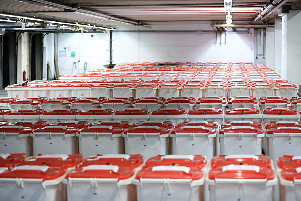 Wahlurnen zur Bundestagswahl