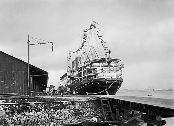 Birma - Hafen Rangun um 1911