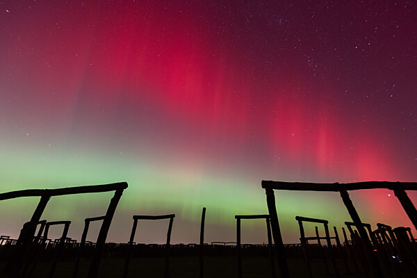 Polarlichter am Ringheiligtum Pömmelte