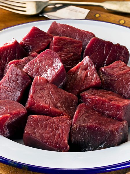 Rehfleisch, gewürfelt