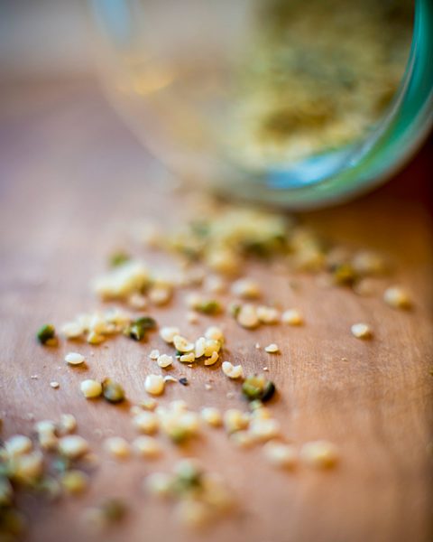 Nahaufnahme von Hanfsamen