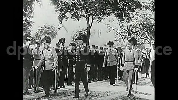 1911 – Europe: Archduke Franz Ferdinand and Sophie, Duchess of Hohenberg attend a wedding at Habsburg House in Austria.