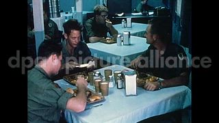 May 7, 1970 – Vung Tau Vietnam: United States soldiers eat in the 147th ASHC unit mess hall at Vung Tau airfield, Vietnam.