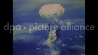 August 9, 1945 – Nagasaki Japan: Images from inside the B-29 bomber "Bockscar" as it drops the atomic bomb on Nagasaki.