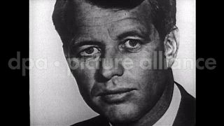 1968 – United States USA: Candidates for the Presidency of United States express their grief on Martin Luther King's assassination.