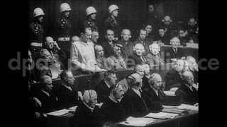 1945 – Nuremberg Germany: Nazi war criminals tried at the Palace of Justice in Nuremberg, Germany (WW2)