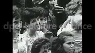 1962 – Hazard Kentucky USA: Bill Monroe and the Bluegrass Boys perform 'John Henry' for the crowd in Hazard, Kentucky.