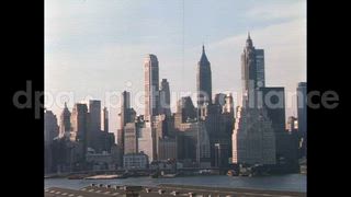 1965 – New York City USA: Pedestrians on Brooklyn Queens Expressway, New York City.