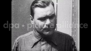 1945 – Germany: British Members of Parliament visit German concentration camps after Allied victory in Germany (WW2)