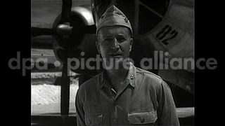 August 14, 1945 – Tinian Island Mariana Islands: Interview of Capt. William S. Parsons, U.S. Navy, crew member on Enola Gay, after the Hiroshima atomic bombing mission
